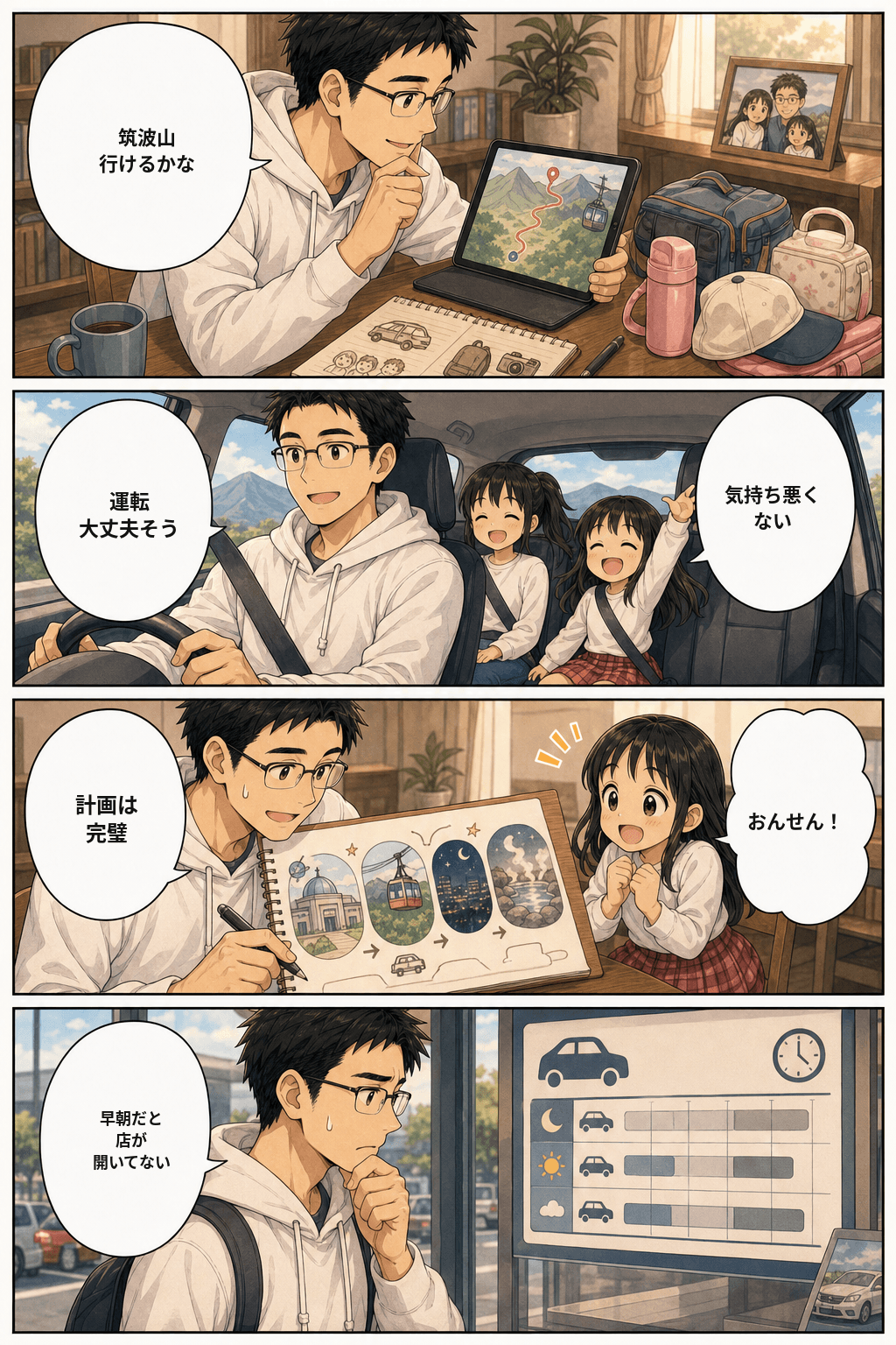セルフで借りた車と、流山の休憩所 1ページ目
