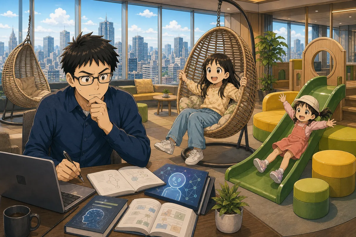 高層ラウンジでAI勉強会の表紙